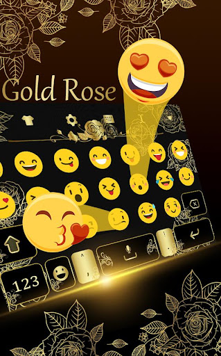 Gold Rose Keyboard Theme