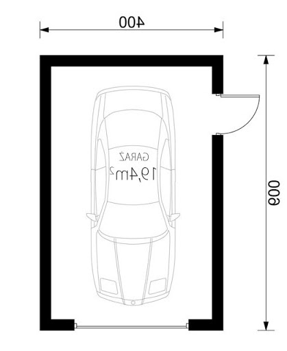 W23-G1 - Rzut garażu