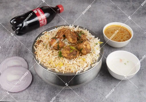 Chicken Biryani Boneless Single + Soft Drink 250 Ml