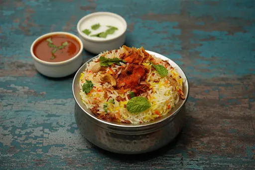 Chicken Tikka Biryani (dum) (boneless Roasted)