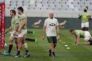 Springboks coach Jacques Nienaber busy with training during the Castle Lager Lions Series 1st Test match between South Africa and British and Irish Lions at Cape Town Stadium on July 24, 2021 in Cape Town, South Africa. 
