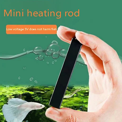5W/10W Mini Aquarium Heater USB Charging For Small Fish Tank Heater Energy Saving Over Temperature Protection Accessorie