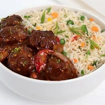 Veg Manchurian with Fried Rice