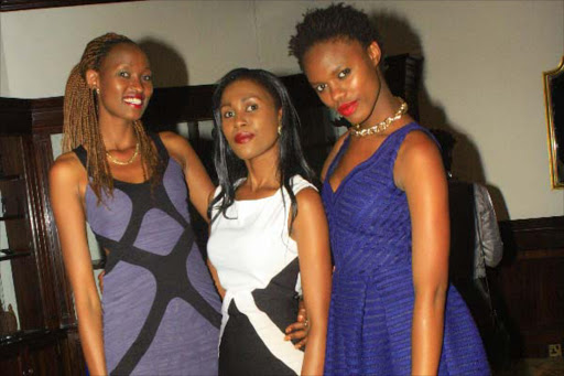 Miss Kenya 2014 finalists Mercy Nyagaka, Grace Wanene and Joyce Pushati.