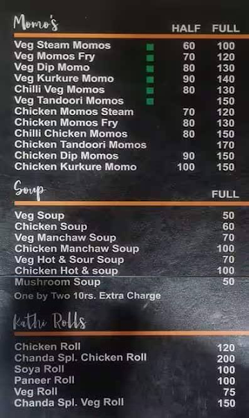 Chandu Foods menu 