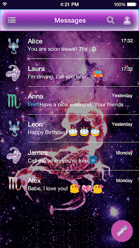 Scorpio Emoji Keyboard Theme