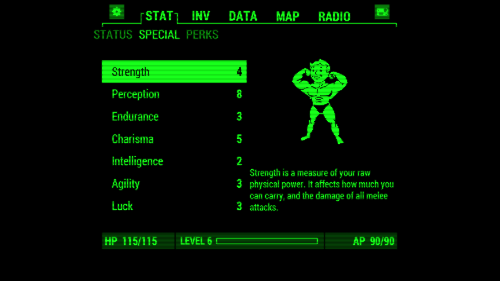 Android application Fallout Pip-Boy screenshort