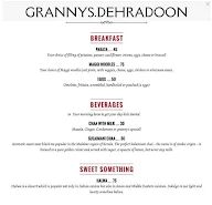 Granny's Dehradoon menu 1