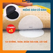 Combo 5 Miếng Dán Velcro Cố Định Ga Giường Dán Chống Trượt Thảm Sàn Khăn Trải Bàn Lót Ghế