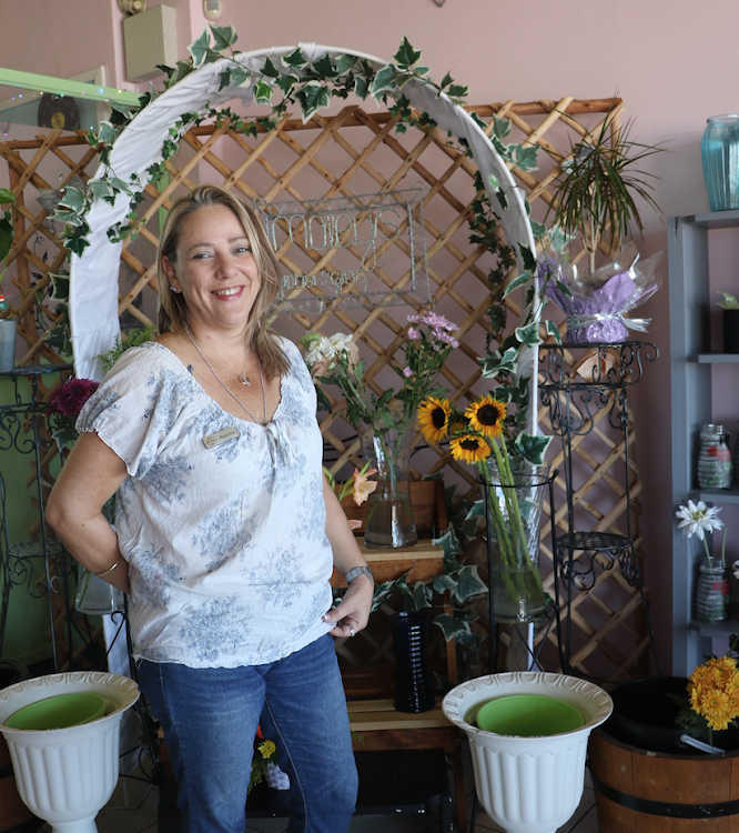 UNIQUE FLAIR: Marelize Saunders, owner of Maley's Florist and Gifts, at the Westway Centre in Newton Park