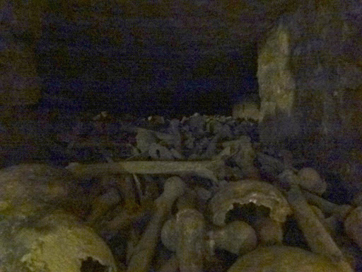 Catacombs (very sad place) Paris France 2011