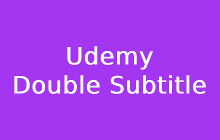 Udemy Double Subtitle small promo image