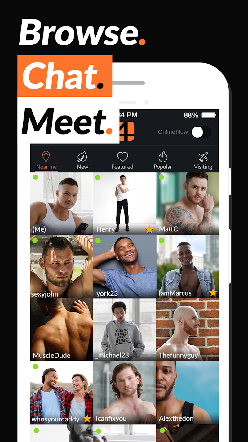 Скриншот Adam4Adam RADAR Gay Chat & Dating App - A4A.