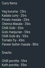 Anandhass Chappathi Corner menu 1