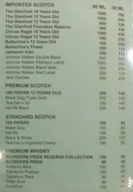 Hotel Simla Bar menu 1