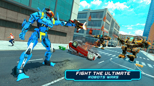 Police Robot Car Rampage: New robot shooting Games screenshots 5