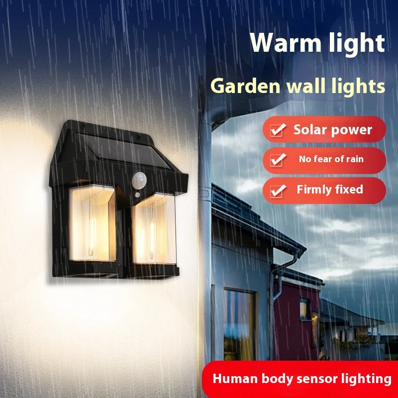 Solar Outdoor Yard Lamp, Household Wall Decor, Tungsten Wire Wall Lamp. Enhance your home's ambiance with energy-efficie