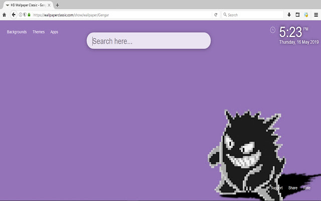 Gengar HD Wallpaper New Tab Themes