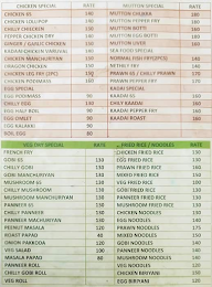 Hotel Vaithee Park menu 2