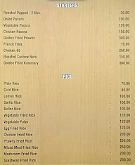 Hotel Cochin Fort menu 1