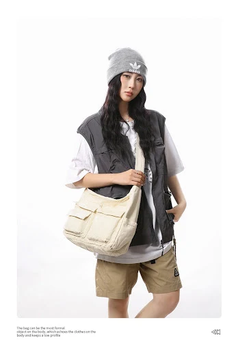 Title 4, Borsa a tracolla retro grande capacità, spazios...