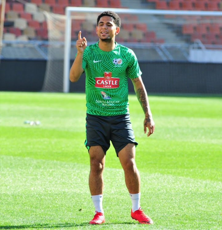 Keagan Dolly during the South African during a training session.