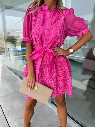 Title 3, Fashion Lace Stitching Mini Dress for Women. Th...