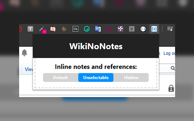 WikiNoNotes chrome extension