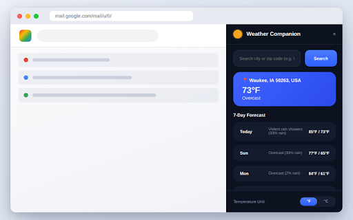 Gmail Weather Companion screenshot 4