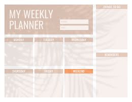 Shadow Weekly To Do - Weekly Planner item