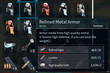 Used for high-quality weapon and armor materials