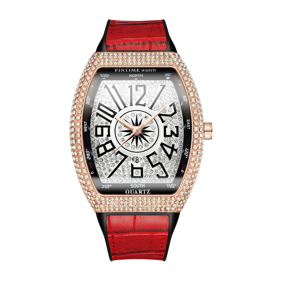Pulseira de relógio simples Yacht Diamond Retro, um toque retrô com elegância náutica. Conforto e estilo para uso diário.