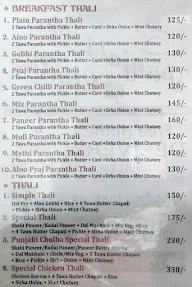 Punjabi Paratha Hut menu 2