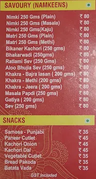 Bikash Babu Sweets menu 1