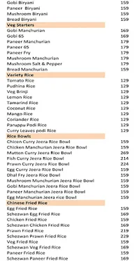 Andhra Mirchis menu 2