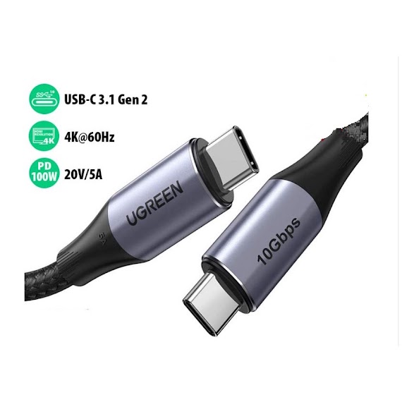 Cáp Usb Type - C To Usb Type C 3.1 Gen 2 Ugreen 80150 (Dài 1M)