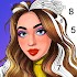 Color By Number, Glitter coloring book Girly Color2.2.2