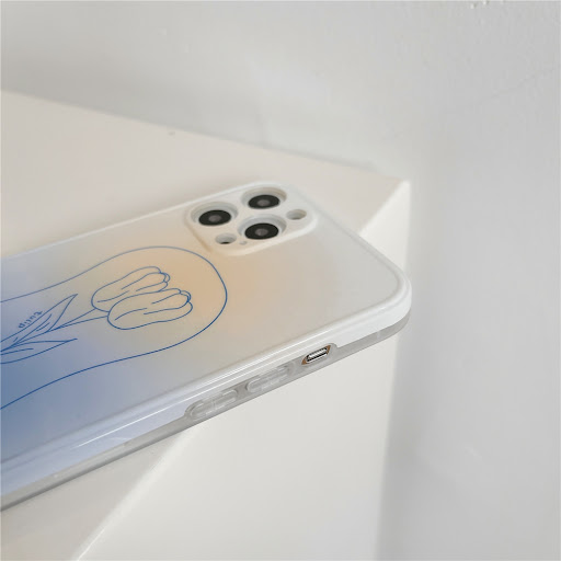 Title 6, Glossy Photo Frame Tulip Flower Phone Case. Pro...