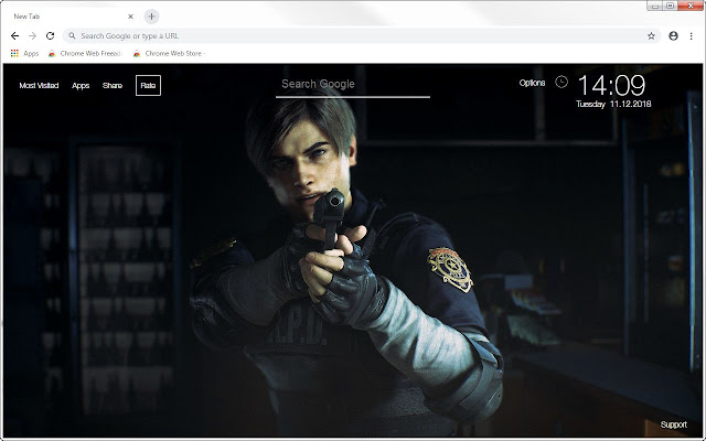 Resident Evil 2 Remake Hd Wallpapers New Tab Free Addons