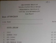 Hotel Sindhu Bhavan menu 2