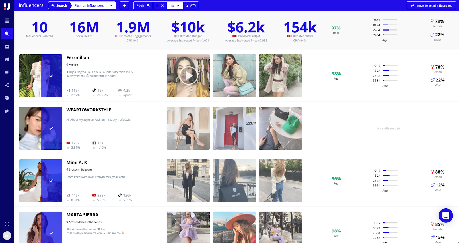 Tools TikTok Upfluence