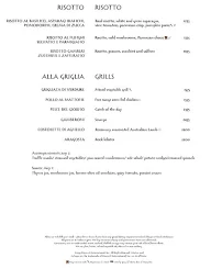 Prego - The Westin Garden City menu 5