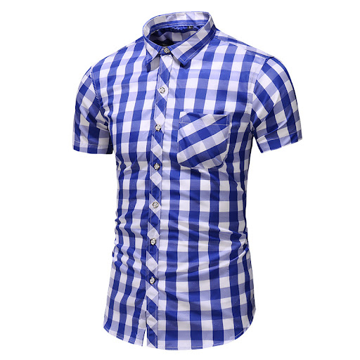 Title 4, New oversized mens casual plaid shirt, offerin...
