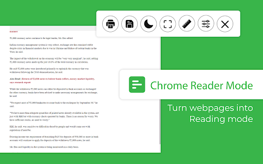 Chrome Reader Mode