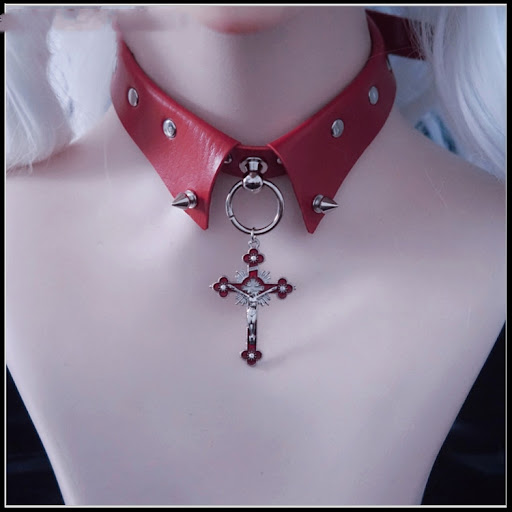 Title 2, Handmade Fake Collar Charm Set Cross Necklace E...