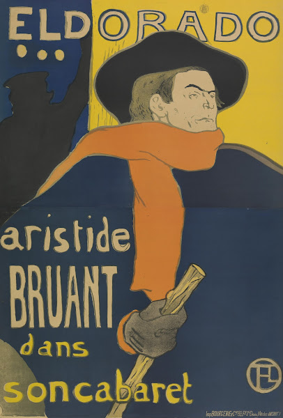 Henri de Toulouse-Lautrec - Poster for performance of Aristide Bruant in the Café-concert Eldorado - Van Gogh