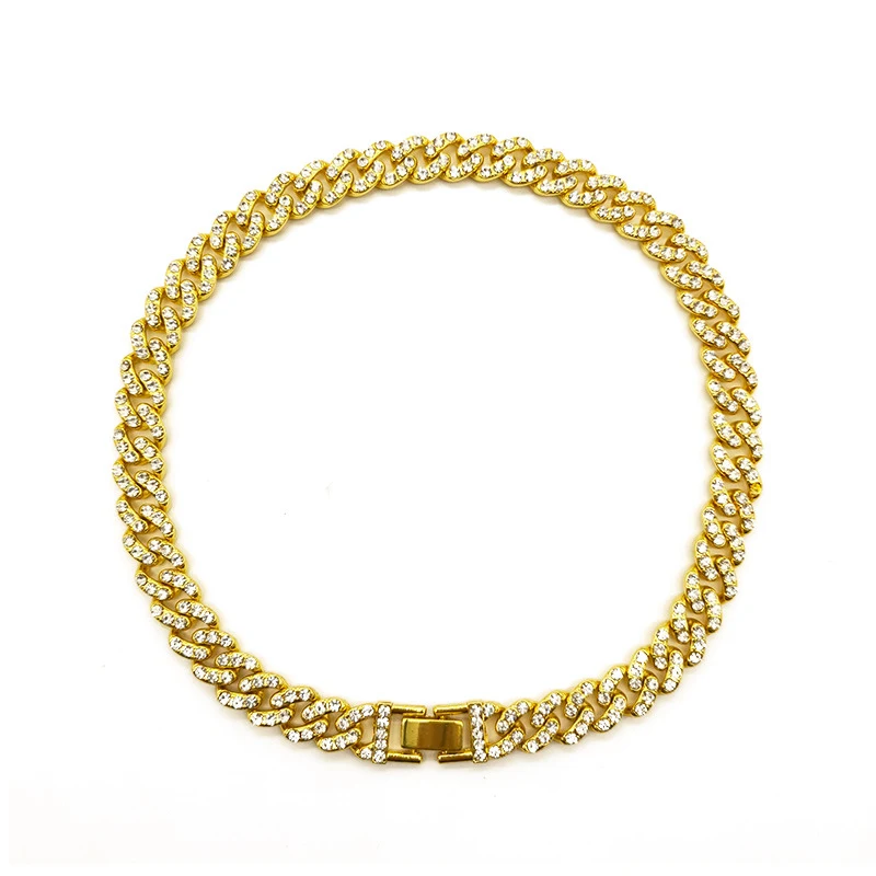 Title 2, Cadena de eslabones cubanos con diamantes de al...