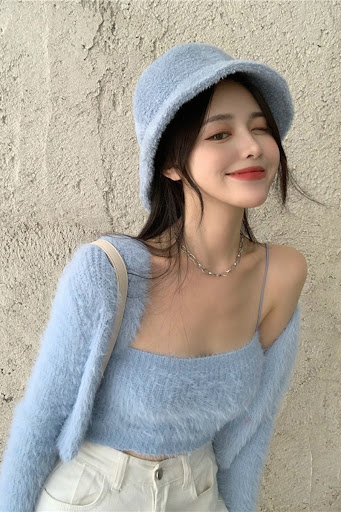 Title 1, Plush Two-piece Womens Knitted Sweater Cardiga...