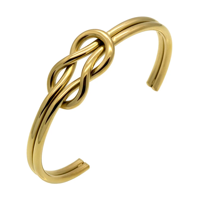 Rvs geknoopte armband voor dames, modieus accessoire. Een duurzame en stijlvolle armband die perfect is voor dagelijks gebruik.