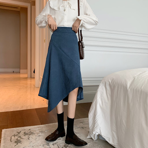 Title 1, Ladies High Waist Blue Black Skirt. Versatile a...